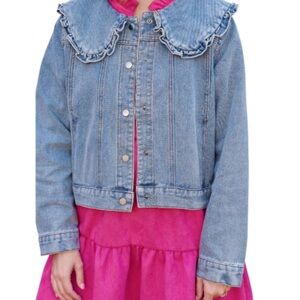 Baevely Peter Pan Collar Denim Jacket